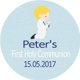 Blonde Hair Boy Communion Sticker
