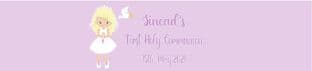 Blonde Hair Girl Communion Bottle Label Wrapper 3