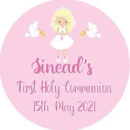 Blonde Hair Girl Communion Sticker 2
