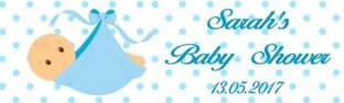 Blue Baby in Blanket Baby Shower Chocolate Bar Wrapper