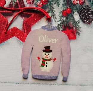 Blue Christmas Jumper Ornament Decoration