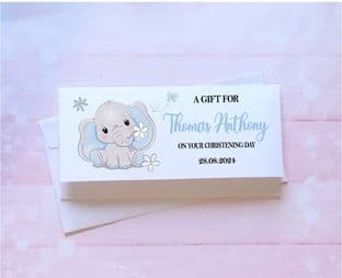 Blue Elephant Christening Gift Wallet
