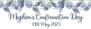 Blue Flower Confirmation Bar Wrapper