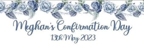 Blue Flower Confirmation Bar Wrapper