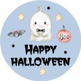 Blue Ghosts Halloween Sticker