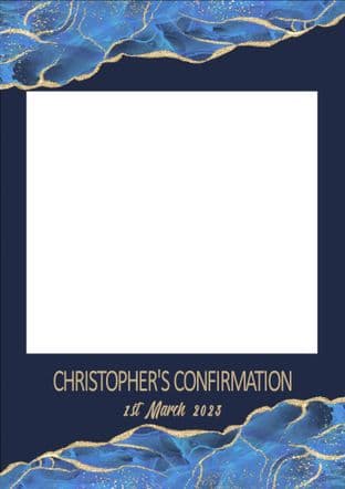 Blue & Gold Selfie Frame