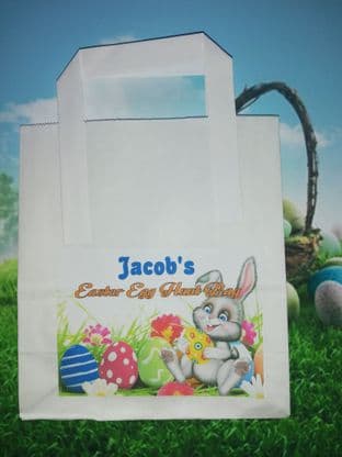 Blue Name Easter Treat Bag & Sticker