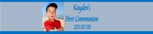 Blue Photo Communion Bottle Label Wrapper