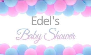 Blue & Pink Balloons Baby Shower Chocolate Bar Wrapper