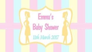 Blue Pink Lemon Stripe Baby Shower Chocolate Bar Wrapper