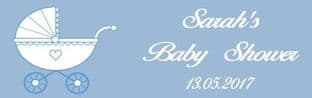Blue Pram Baby Shower Chocolate Bar Wrapper 2
