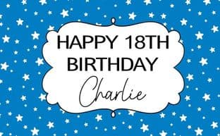 Blue Stars Birthday Galaxy Bar Wrapper