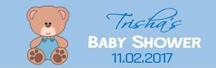 Blue Teddy Baby Shower Chocolate Bar Wrapper