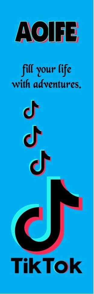 Blue TikTok Bookmark