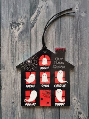 Boo Crew Ghost Family Haunted House Ornament