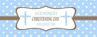 Boy Christening Chocolate Candy Bar Wrapper Design 1