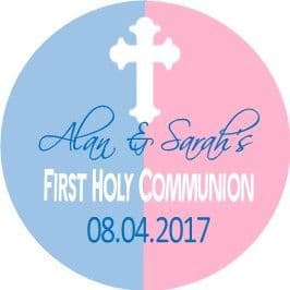 Boy Girl Cross Communion Sticker