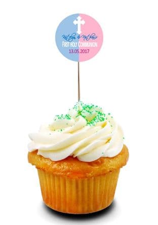 Boy Girl Cupcake Picks/Toppers Design 1