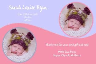 Boy / Girl Thank You Card Design 3