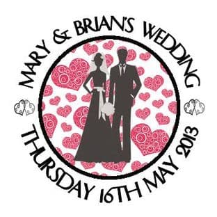 Bride & Groom Hearts Background