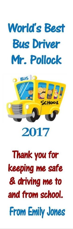 Bus Driver Bookmark