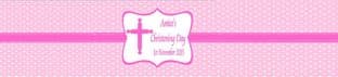 Christening Pink Polka Dot Bottle Wrapper