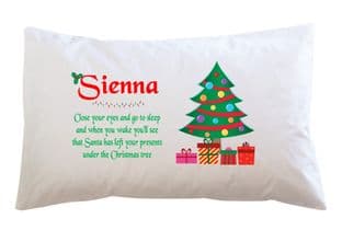 Christmas Eve Christmas Tree Pillowcase
