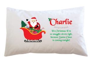 Christmas Eve Santa Pillowcase