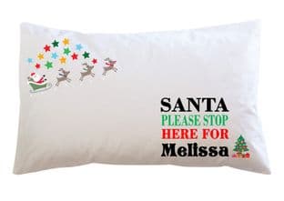 Christmas Eve Stop Here Pillowcase