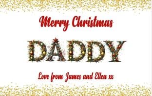 Christmas Galaxy Daddy Chocolate Bar Wrapper