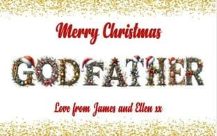 Christmas Galaxy Godfather Chocolate Bar Wrapper