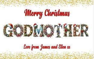 Christmas Galaxy Godmother Chocolate Bar Wrapper