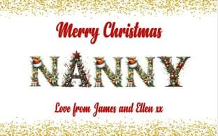 Christmas Galaxy Nanny Chocolate Bar Wrapper