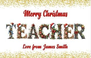 Christmas Galaxy Teacher Chocolate Bar Wrapper