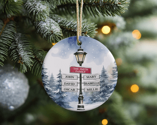 Christmas Lamppost Acrylic Bauble Ornament Decoration