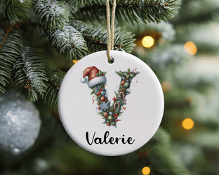 Christmas Letter Name Ornament Decoration
