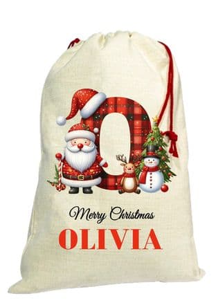 Christmas Letter Santa Gift Sack