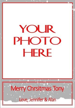 Christmas Photo Wine Label