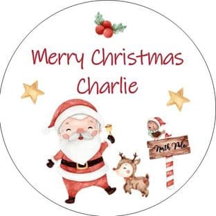 Christmas Stickers Santa & Rudolph