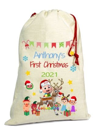Cocomelon 1st Christmas Santa Gift Sack
