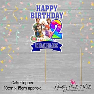 Cocomelon Blue Cake Topper