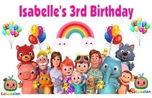 Cocomelon Chocolate Candy Bar Wrapper BLUE OR PINK OPTION