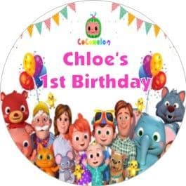 Cocomelon Stickers BLUE OR PINK OPTION