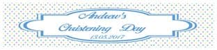 Coloured Blue Christening Banner