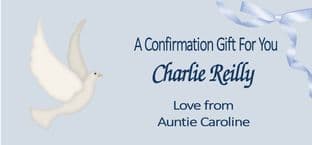 Confirmation Gift Wallet Blue Dove Design