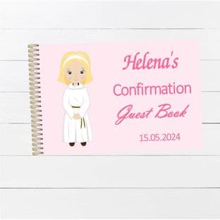Confirmation Girl Wire Bound Guest Book