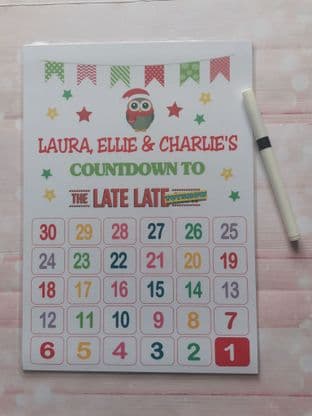 Countdown to Late Late Toy Show Chart