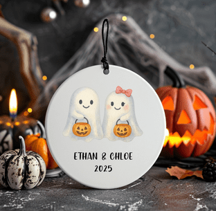 Couple Boy Girl Halloween Ornament