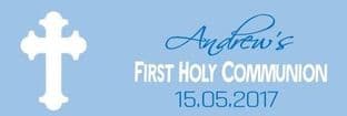 Cross Blue Boy Communion Chocolate Candy Bar Wrapper