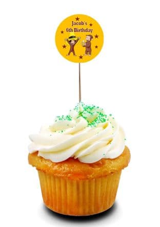 Curious George Cupcake Picks/Toppers